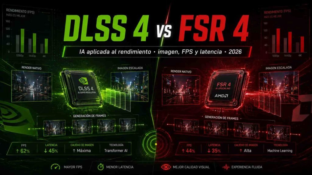 DLSS 4 vs FSR 4: comparativa de rendimiento, imagen y latencia