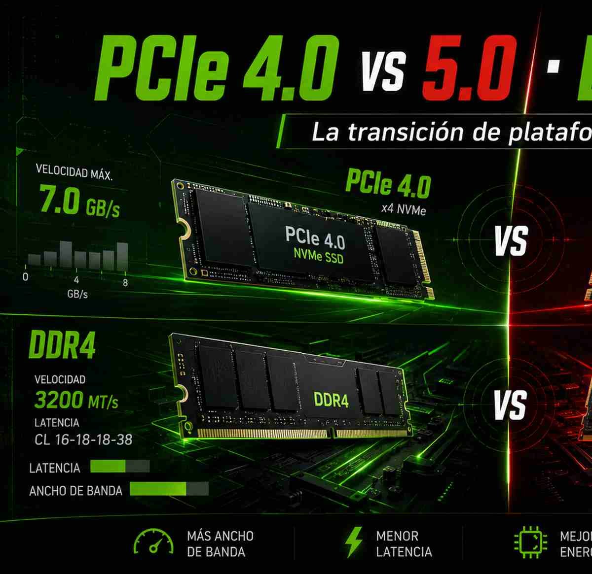 PCIe 4.0 / DDR4 análisis
