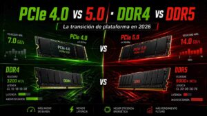 PCIe 4.0 vs PCIe 5.0 y DDR4 vs DDR5: qué plataforma elegir