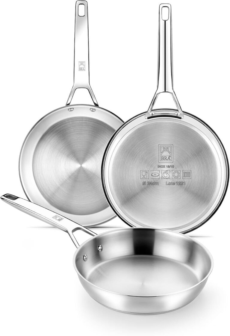 Set 3 Sartenes BRA Signature Acero Inoxidable Inducción Profesional