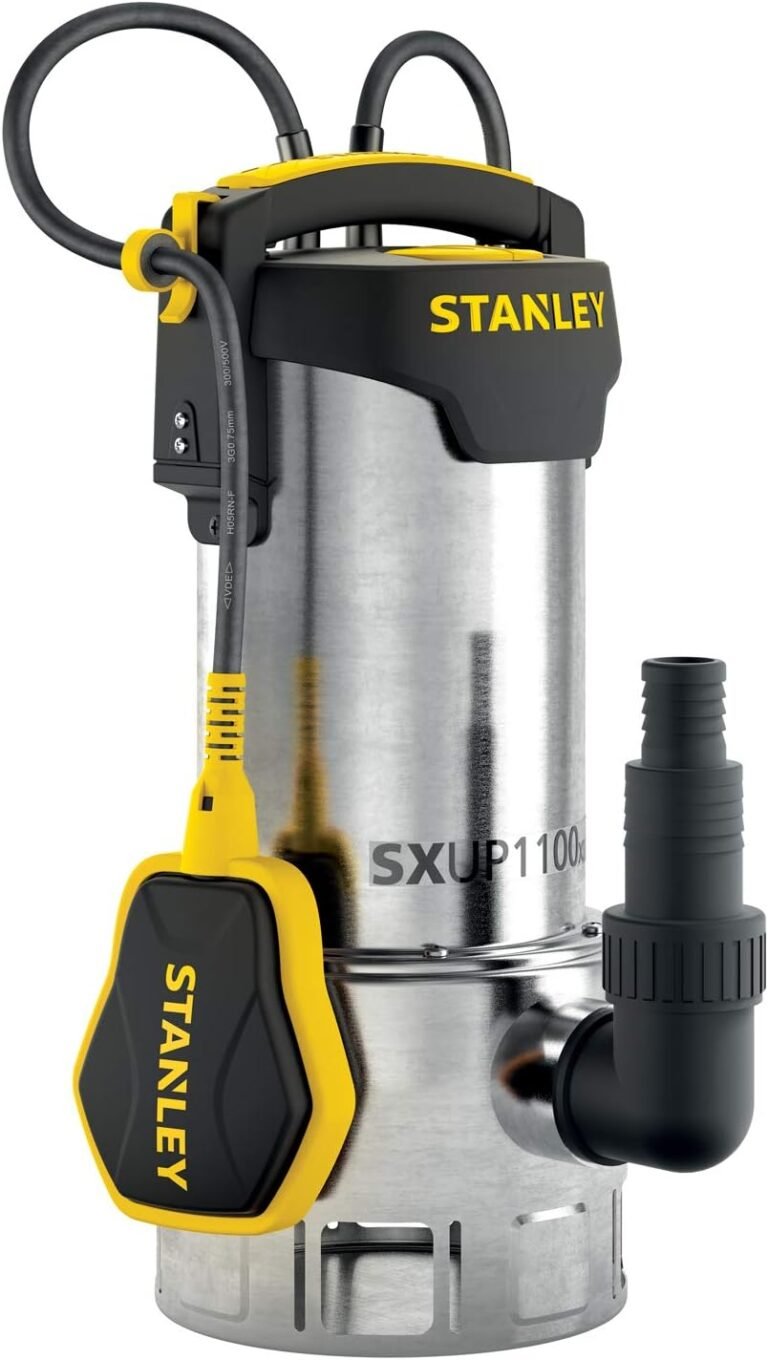 Bomba Sumergible Stanley SXUP1100XDE: Potencia y Caudal para Aguas Sucias