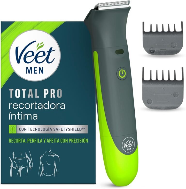 Recortadora Veet Total Pro: Afeitadora Corporal Hombre, Zonas Íntimas, USB.