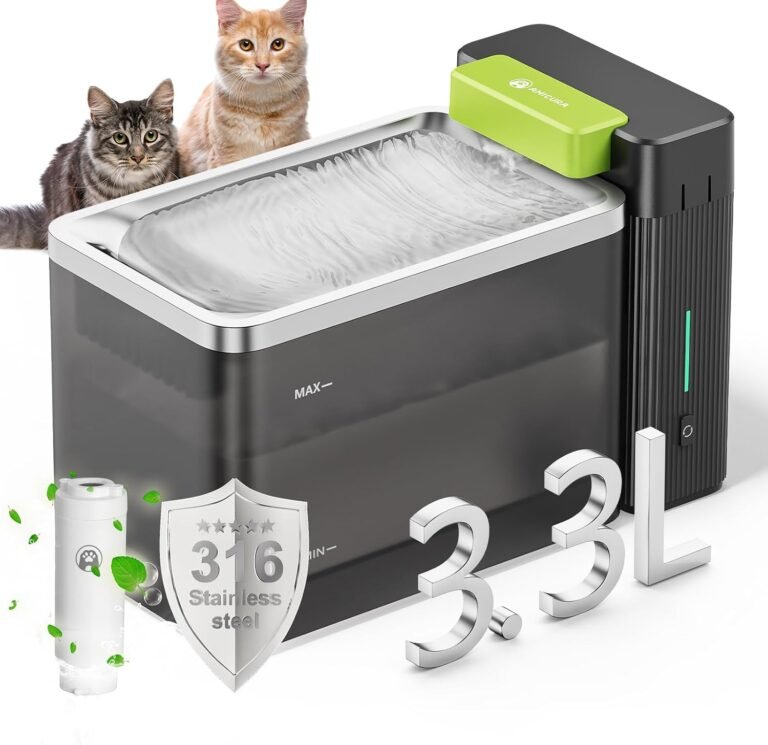 Fuente Gatos A3lite 3.3L Acero Inox Ultra Silenciosa