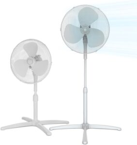 COMFEE Ventilador de Pie Silencioso: Potencia, Oscilación y Altura Ajustable