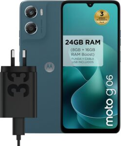 Motorola Moto G06: 256GB, 24GB RAM, Carga Rápida 33W