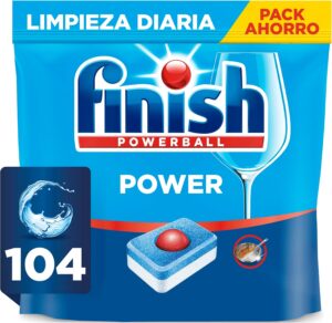 Finish Powerball All in 1: 104 Pastillas Lavavajillas, Limpieza Superior