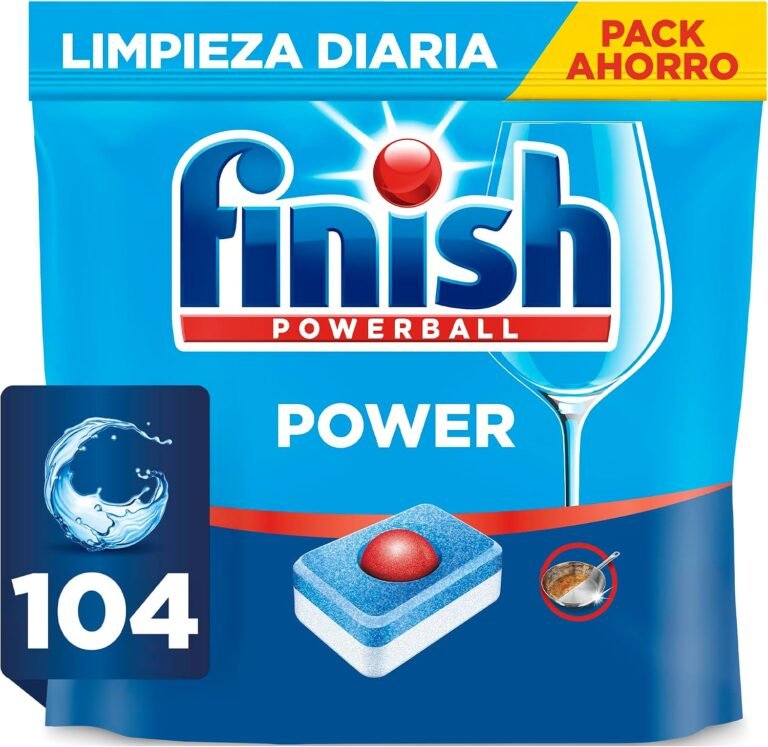 Finish Powerball All in 1: 104 Pastillas Lavavajillas, Limpieza Superior