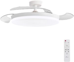 CONCEPT OVA Ventilador de Techo con Luz y Aspas Retráctiles