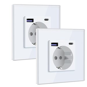 BSEED Enchufe Schuko con USB C 20W: Carga Rápida y