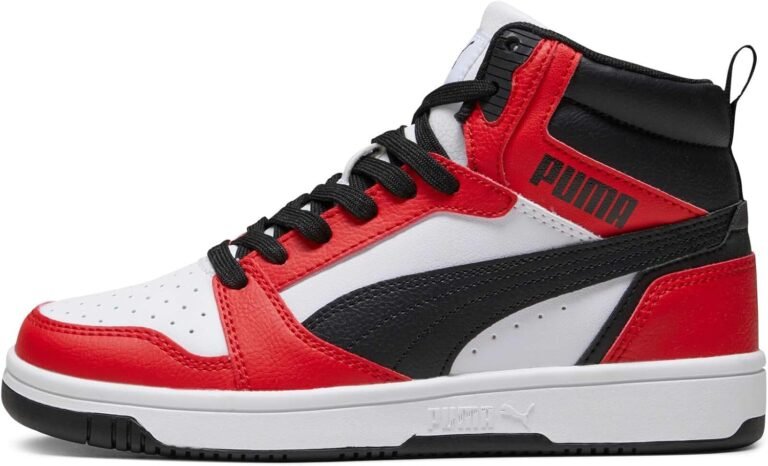PUMA Rebound V6 Mid Jr: Tenis de Baloncesto con Descuento