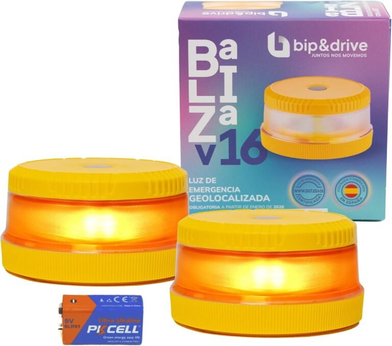 Pack x2 Baliza V16 Homologada DGT con Geolocalización Conectada Bip&Drive