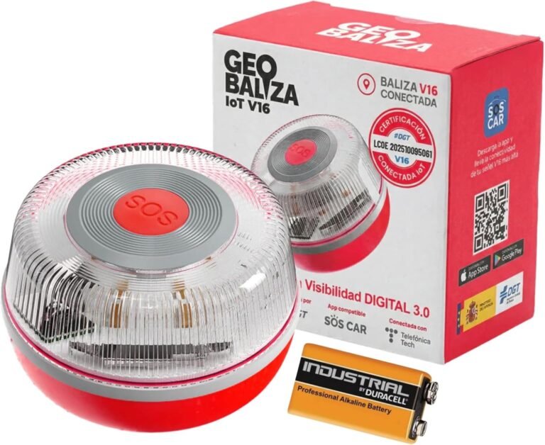 Baliza V16 DGT Homologada 2026 | Geolocalizador SOSCar