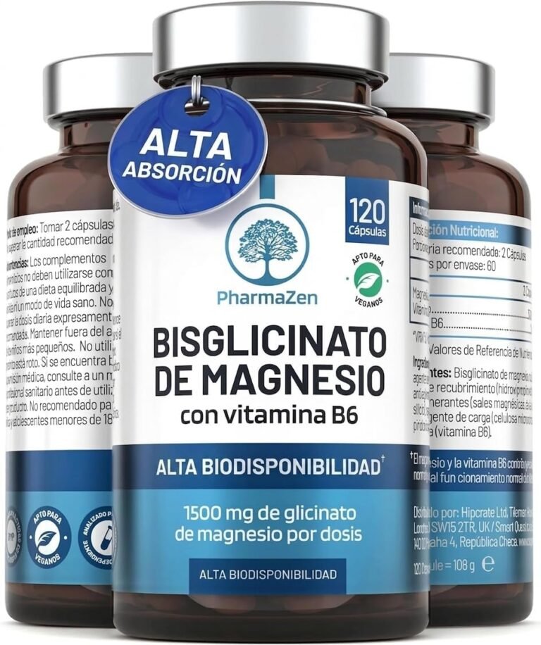 Bisglicinato de Magnesio PharmaZen: 120 Cápsulas de Alta Absorción