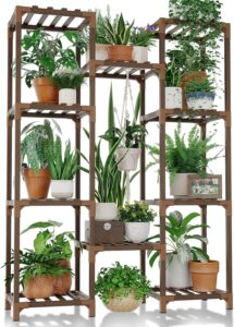 Soporte para Plantas Bamworld: Estantería de Madera