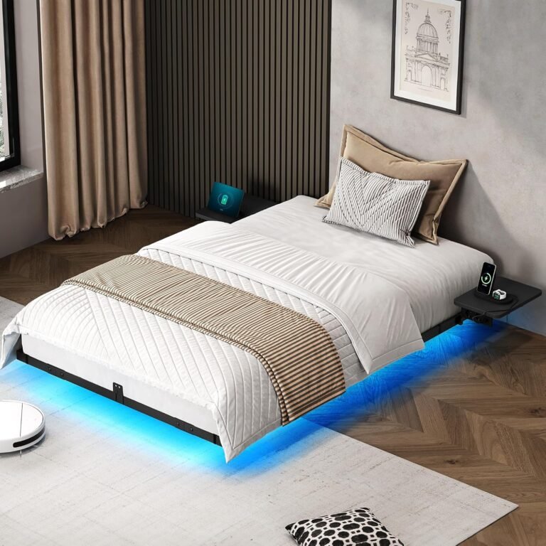 YITAHOME Cama Flotante LED con USB de 120×200 cm al